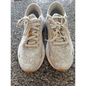 Brooks Adrenaline GTS 23 Blanc Grey Sunflower  Sz 10 Women's Shoes Sneakers